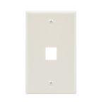 1Port Keystone Wallplate White Smooth Face