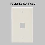1Port Keystone Wallplate White Smooth Face - Image 2