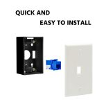 1Port Keystone Wallplate White Smooth Face - Image 3