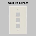3Port Keystone Wallplate White Smooth Face - Image 2