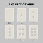 3Port Keystone Wallplate White Smooth Face - Image 4