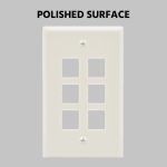 6Port Keystone Wallplate White Smooth Face - Image 2