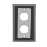 2-Port Single Gang Stainless Steel Wallplate with Water Seal - Image 2