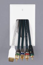 1-Gang Recessed Low Voltage Cable Plate, Ivory - Image 2