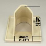 1-Gang Recessed Low Voltage Cable Plate, Ivory - Image 4