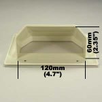 3-Gang Recessed Low Voltage Cable Plate, White - Image 4