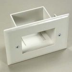 Easy Mount Recessed Low Voltage Cable Plate, White - Image 2