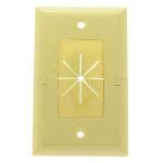 Split Plate w/Flexible Opening Ivory