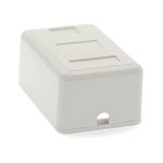 CAT6 1-Port Surface Mount Box White w/Keystone Jack - Image 3
