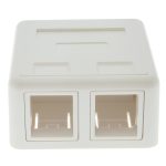 2 Port RJ45 Surface Mount Box White (Box only) - Image 2