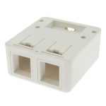2 Port RJ45 Surface Mount Box White (Box only) - Image 3