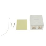 2 Port RJ45 Surface Mount Box White (Box only) - Image 5
