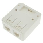 CAT6 2Port Surface Mount Box with White Keystone Jacks Built-in - Image 4