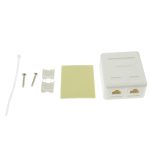CAT6 2Port Surface Mount Box with White Keystone Jacks Built-in - Image 5