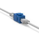Cat.5E Inline Coupler w/Keystone Latch Blue - Image 3