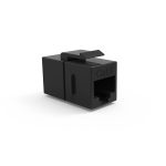 CAT6 Inline Coupler w/Keystone Latch Black