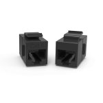CAT6 Inline Coupler w/Keystone Latch Black - Image 2