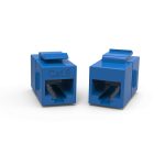 CAT6 Inline Coupler w/Keystone Latch Blue - Image 2