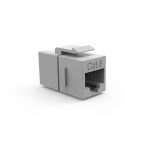 CAT6 Inline Coupler w/Keystone Latch Gray