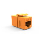 CAT6 Inline Coupler w/Keystone Latch Orange