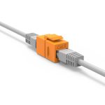 CAT6 Inline Coupler w/Keystone Latch Orange - Image 3