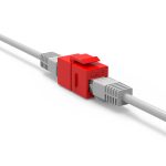 CAT6 Inline Coupler w/Keystone Latch Red - Image 3