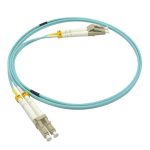 30m LC/UPC-LC/UPC OM3 Multimode Duplex OFNR 2.0mm Aqua Fiber Optic Patch Cable - Image 4