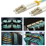 30m LC/UPC-LC/UPC OM3 Multimode Duplex OFNR 2.0mm Aqua Fiber Optic Patch Cable - Image 5