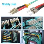 15m LC/UPC-ST/UPC OM3 Multimode Duplex OFNR 2.0mm Optic Patch Cable - Image 5