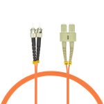 2m ST/UPC-SC/UPC OM1 Multimode Duplex OFNR 2.0mm Fiber Optic Patch Cable - Image 2