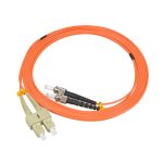 2m ST/UPC-SC/UPC OM1 Multimode Duplex OFNR 2.0mm Fiber Optic Patch Cable - Image 4