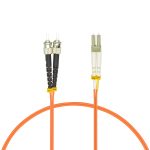 2m LC/UPC-ST/UPC OM1 Multimode Duplex OFNR 2.0mm Fiber Optic Patch Cable - Image 2