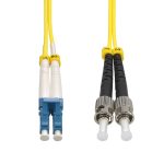 10m LC/UPC-ST/UPC Singlemode Duplex OFNR 2.0mm Fiber Optic Patch Cable - Image 3