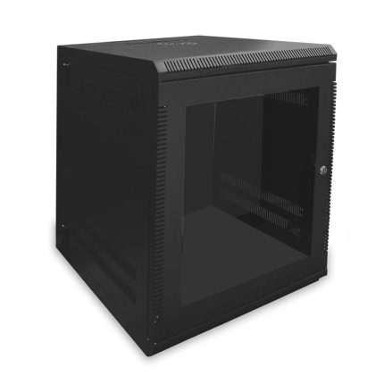 12U Glass Swing Out Door Wall Mount Cabinet