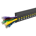 1U Cable Manager 24-Finger Duct with Cover - Image 5