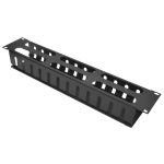 2U Cable Manager 12-Finger Duct with Cover - Image 2
