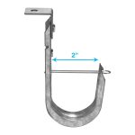 2" Ceiling Mount J Hook with Retaining Clip, 50-Pack - Image 2