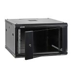 6U 19" Wall-Mount Rack Cabinet, Glass Door 21.4" Depth, Flat Box - Image 5