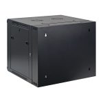 9U 19" Wall-Mount Cabinet Rear Hinged Swing-Out, Glass Door 21.7" Depth Pre-Assembled - Image 3