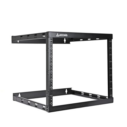 8U 2-Post Wall Mount Open Frame, 18'" Depth Flat Box