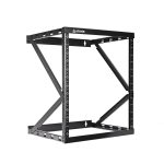 12U 2-Post Wall Mount Open Frame, 18" Depth Flat Box