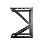 12U 2-Post Wall Mount Open Frame, 18" Depth Flat Box - Image 3