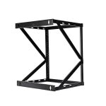 12U 2-Post Wall Mount Open Frame, 18" Depth Flat Box - Image 4