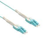 5m Uniboot LC/UPC-LC/UPC OM3 Multimode Duplex Aqua Fiber Optic Patch Cable with Pull Push