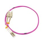 2m LC/UPC SC/UPC OM4 Multimoide Duplex Erika Violet Fiber Optic Patch Cable - Image 4