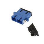 SC/UPC Singlemode Duplex Fiber Optic Coupler with Flange, Blue - Image 2