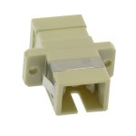 SC/UPC Multimode Simplex Fiber Optic Coupler with Flange, Beig - Image 2