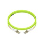 3m LC/UPC-LC/UPC OM5 Multimode Duplex OFNR 2.0mm Green Fiber Optic Patch Cable - Image 4