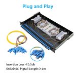 24 Port (SC) Slide Rack Mount ODF Fiber Optical Patch Panel - Image 2