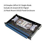 24 Port (SC) Slide Rack Mount ODF Fiber Optical Patch Panel - Image 4